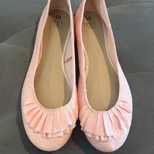 Pink flats adorable size 10